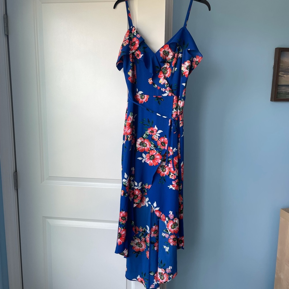 Flowery Blue Dress - S